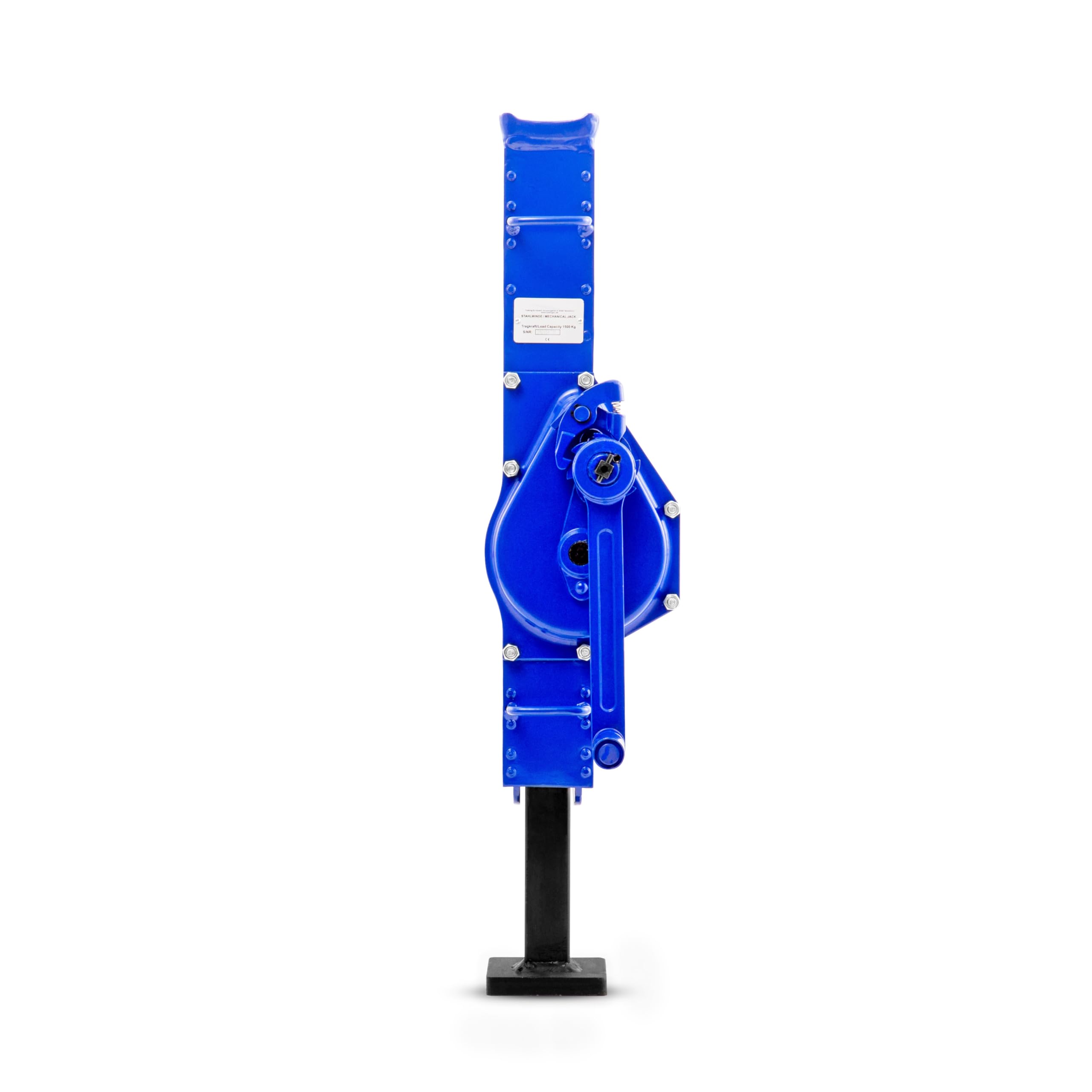 Pallit Stahlwinde 1500 kg / 1,5t – Kurbelwinde für schwere Lasten Sicherheitskurbel, Hubhöhe 600-900 mm Stockwinde Hubwinde Wagenheber Zahnstangenwinde