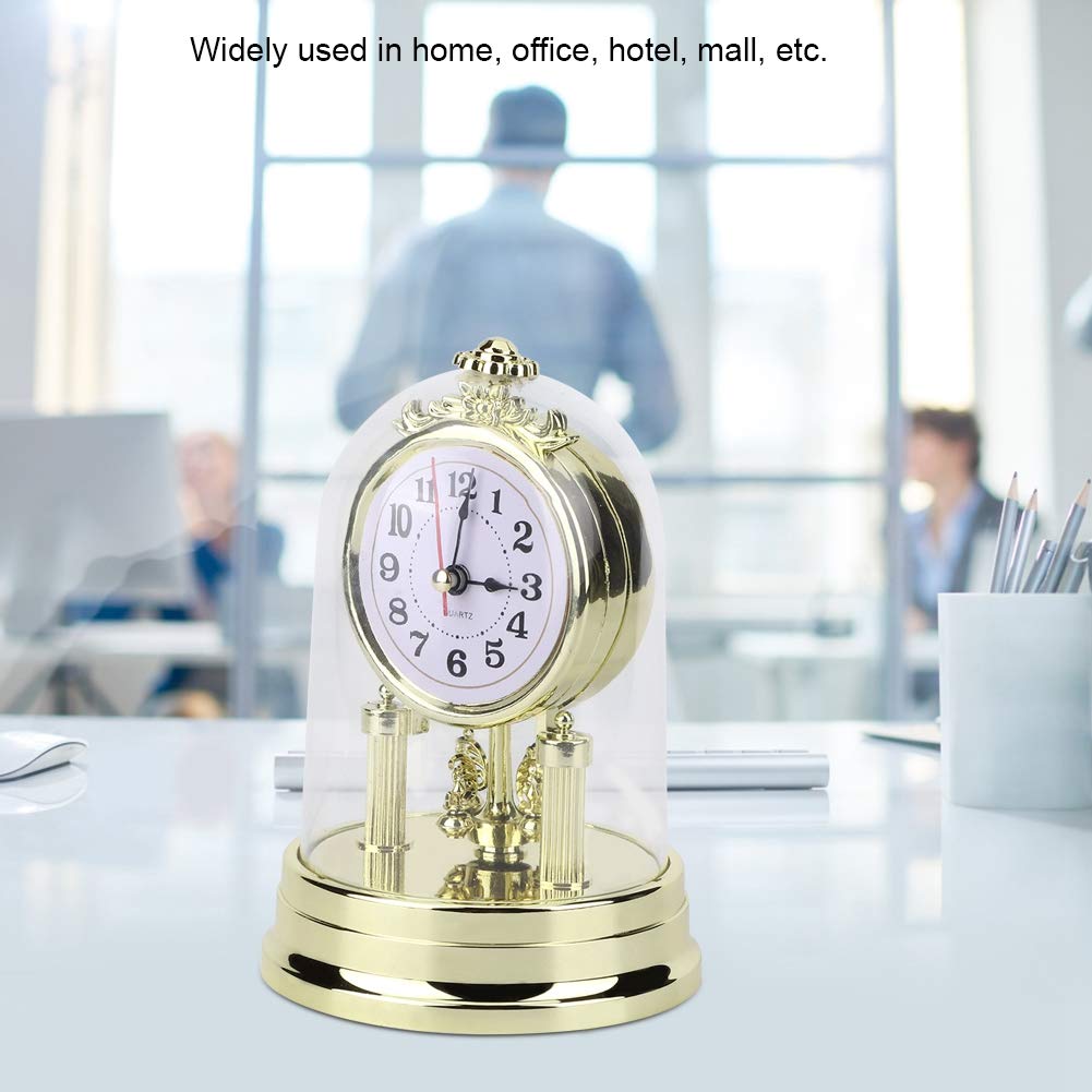 TOPINCN Orologio da tavolo silenzioso antico in stile europeo antico Orologio da tavolo per soggiorno Camera da letto Ufficio Home Decor(1#)