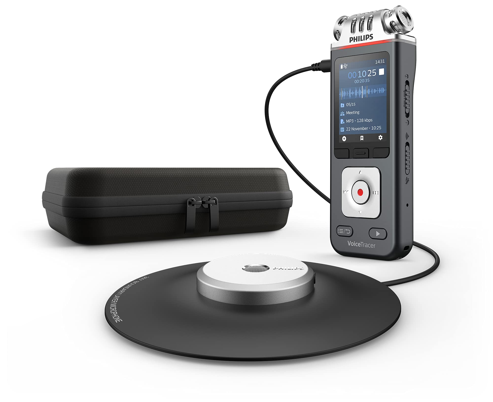 Philips Enregistreur Voicetracer réunion sur 360° Microphone de Surface Inlus DVT6110