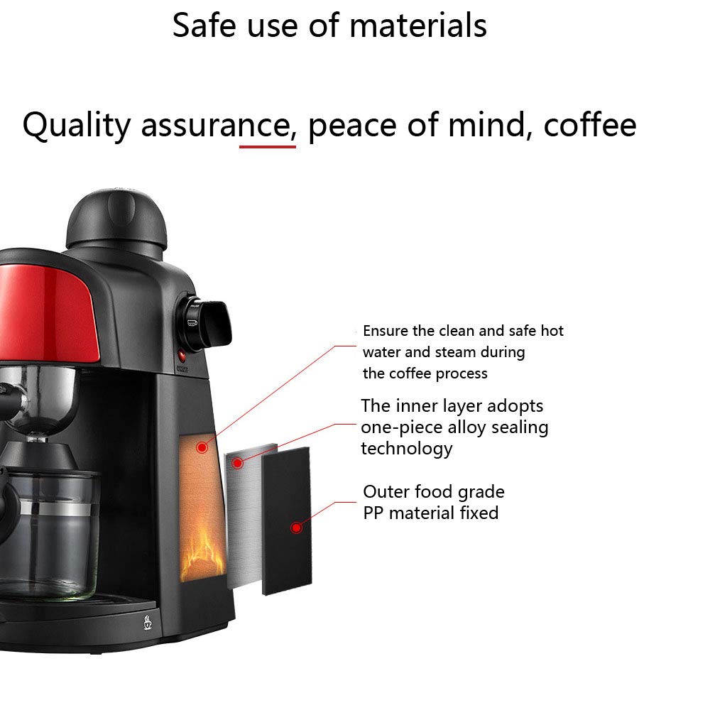Máquina de café con vaporizador de Leche Máquina de café Espresso Italiano Espresso Tradicional Cafetera Máquina de Bebidas Calientes Espresso, Latte, Cappuccino Needed