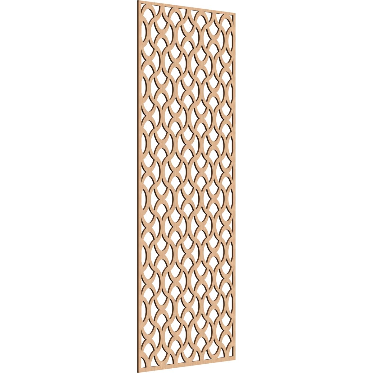 Resort Decorative Pierced Fretwork Wood Wall Panels, 37 3/8"W x 94 3/8"H x 3/8"T, Hickory