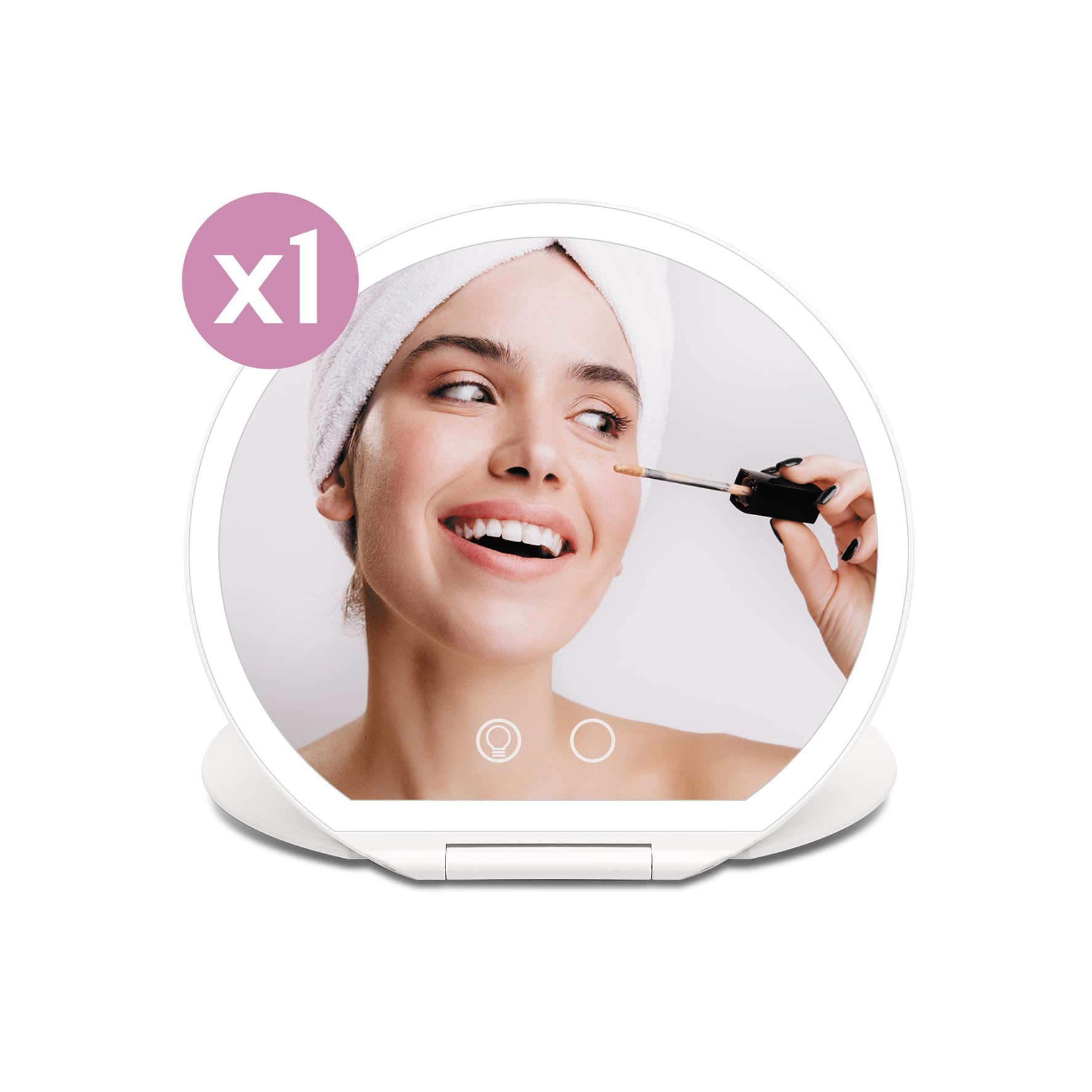 Espejo Con Luz Led Para Maquillaje Plegable | Cuotas Sin Interés