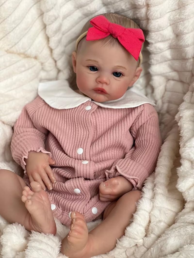 Scnbom 18inch 46cm poppen Reborn baby siliconen pop meisje levensechte babypop toddler jongen realistic dolls girls