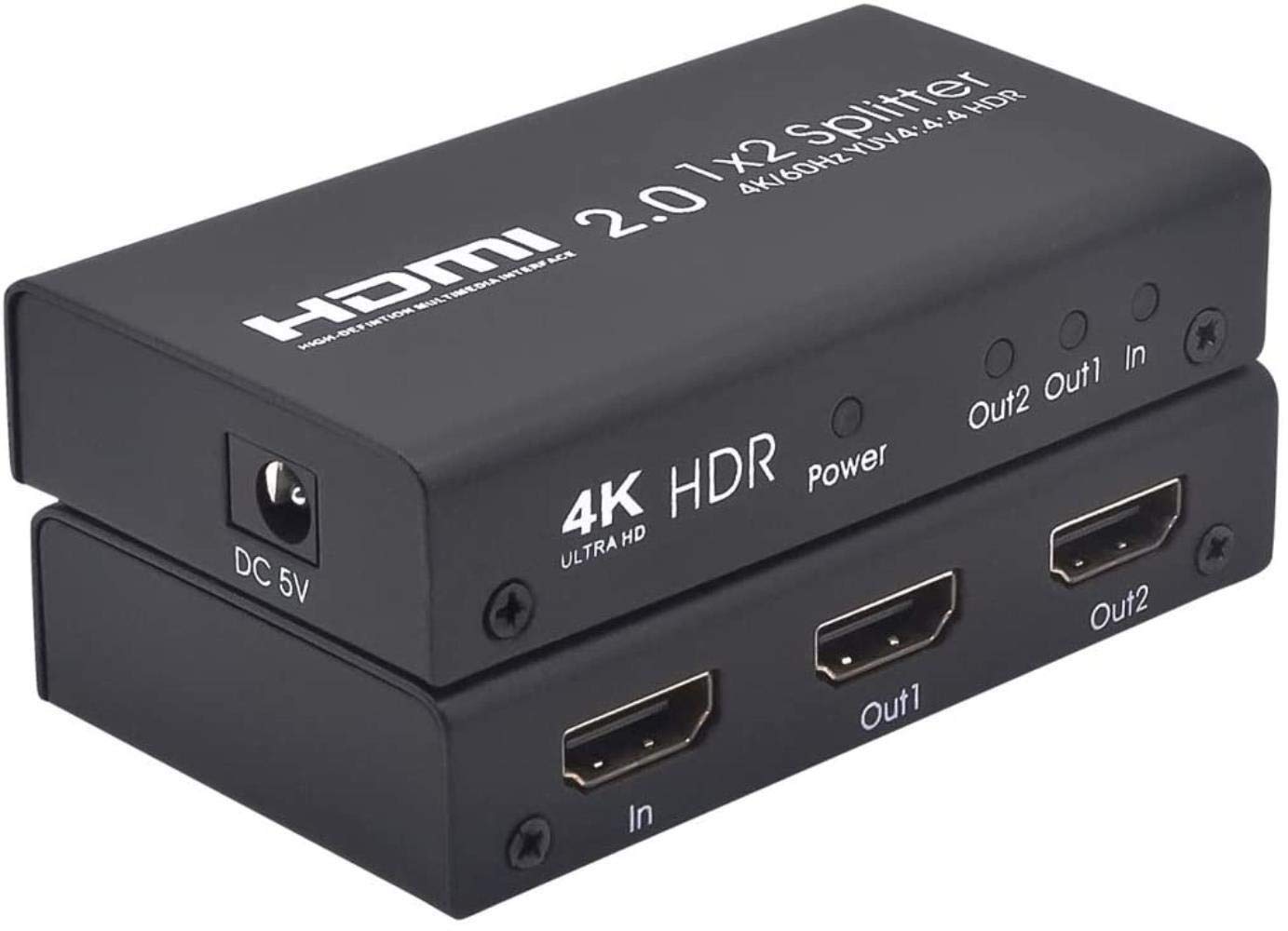 HDMI2.0 Splitter Un Punto Due Uno su Due Indietro Video ad Alta 4K può Essere collegato a Computer Portatile/Dvd/Set-Top Box