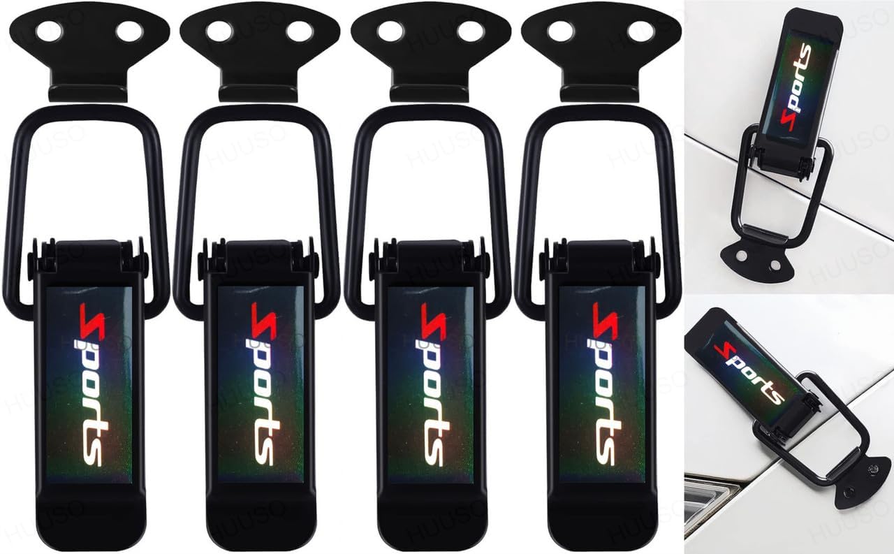 DECTEMS Sports Quick Release Car Bumper Security Hook Clips – Large Fasteners for Trunk Bumpers and Fenders – Universal Fit for All Cars (4 Pieces)-image-7