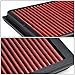 Auto Dynasty High Flow Engine Air Panel Filter Drop-in Reusable & Washable Compatible with Infiniti FX35 FX37 FX50 M56 Q50 Q60 Q70 QX70 Nissan 300ZX Jude Rogue Sentra 1990-2023 CA6900 (Red)