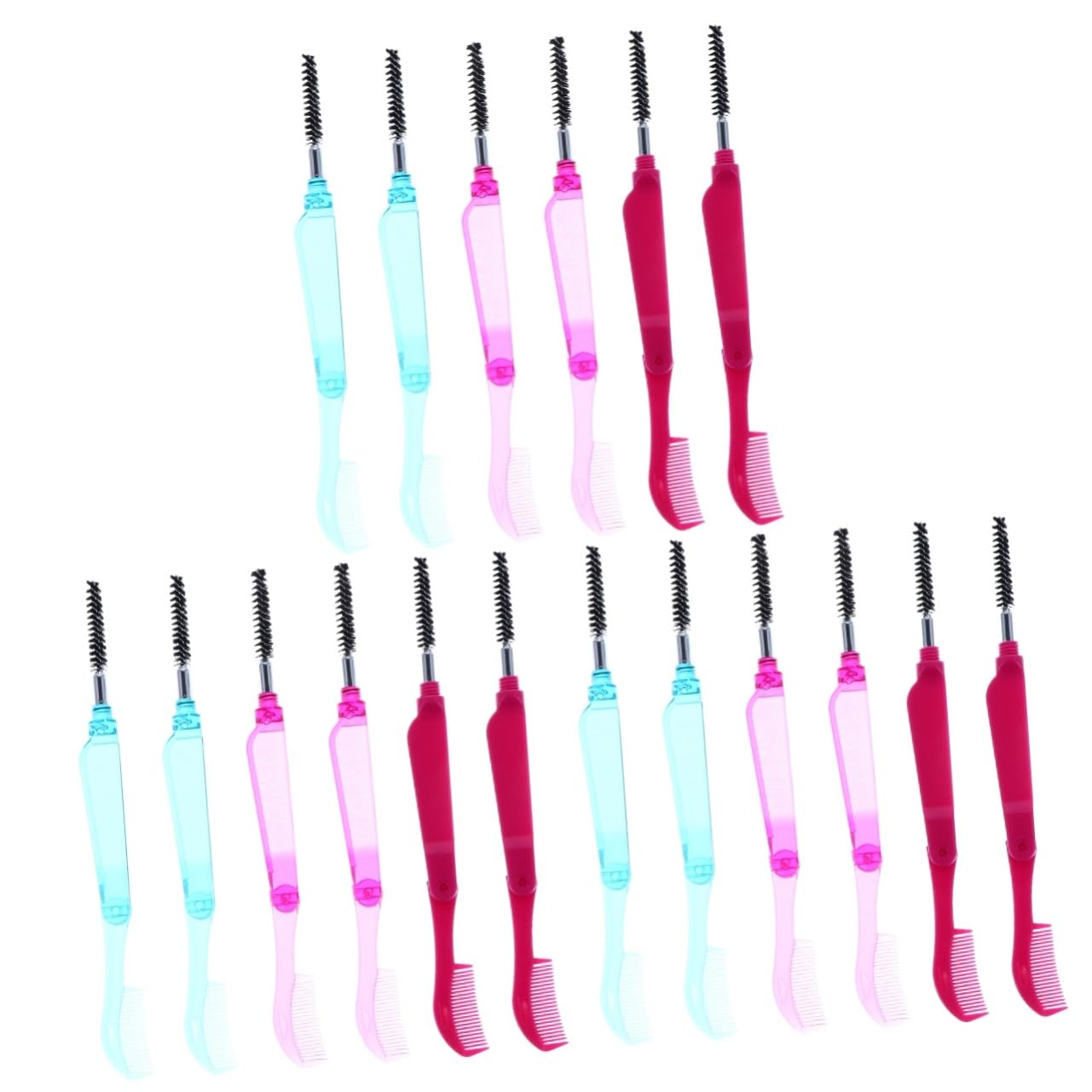 Mikinona 3sets Innovative Eyelash Separator Eyebrow Combs Lash Brush Makeup Grooming 6pcs*3 Random Color