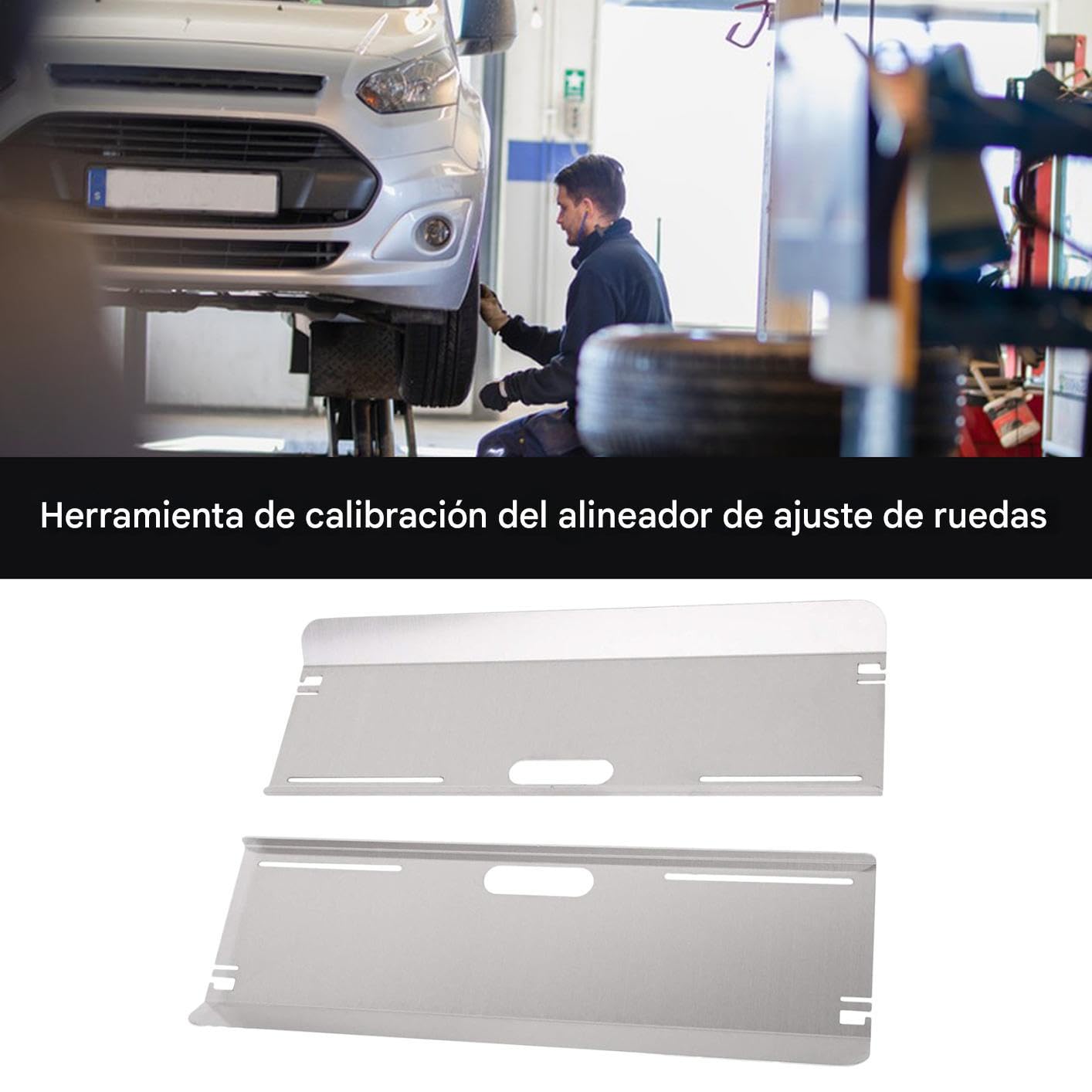 Genérico Alineador De Ruedas Escala Clara Ajustable Resistente | Kit De Placa De Alineación De Ruedas Escala Clara Ajustable Resistente Para Coche, Camión, Vehículo, Garaje Y Hogar