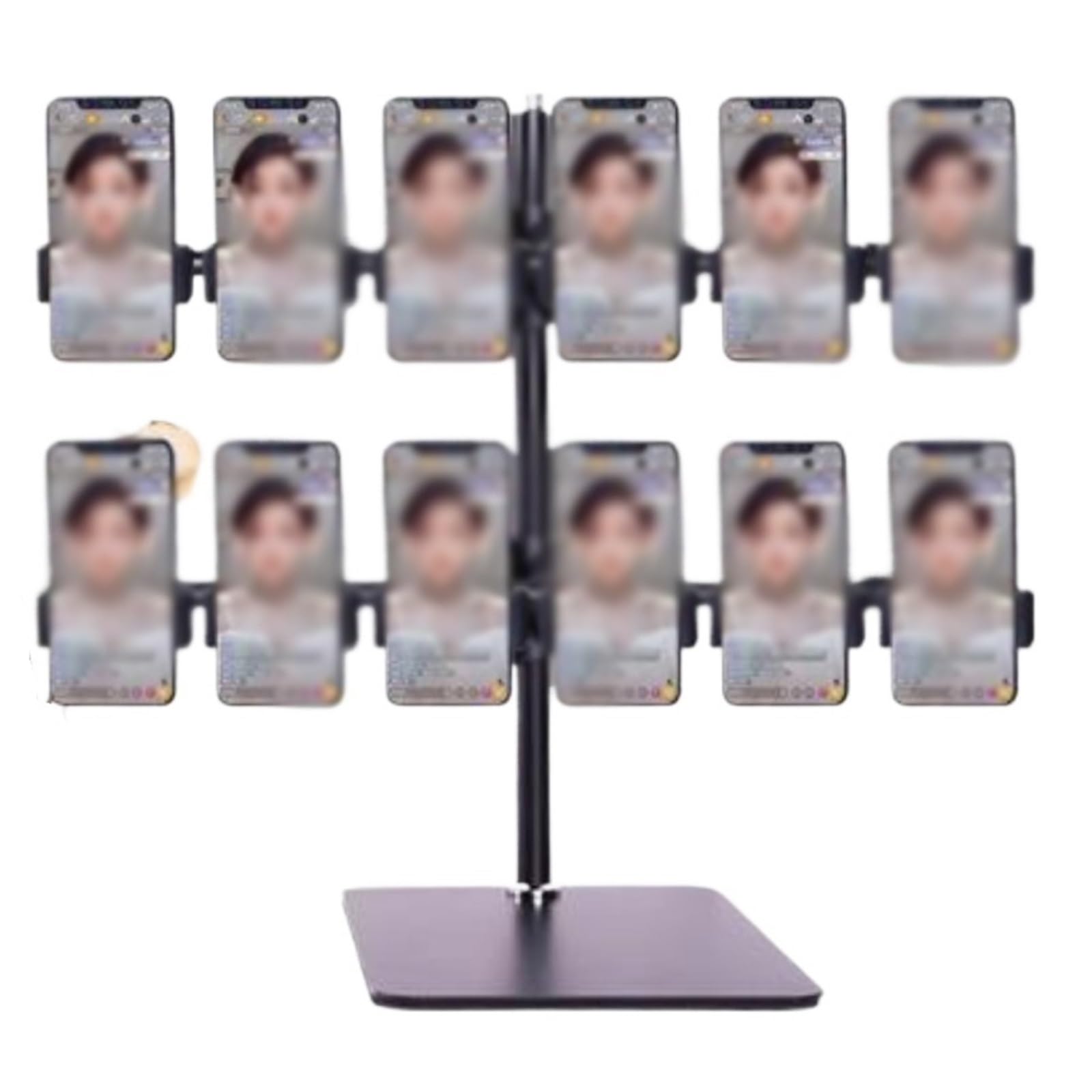 Genérico Soporte Ajustable para teléfono móvil - Soporte de Escritorio Multifuncional para transmisión en Vivo y videoconferencias - Soporte de Control grupal para 12 cámaras - Ideal para Creadores y