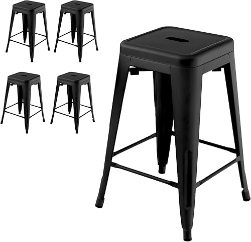 Petits tabourets de bar design industriel & empilables