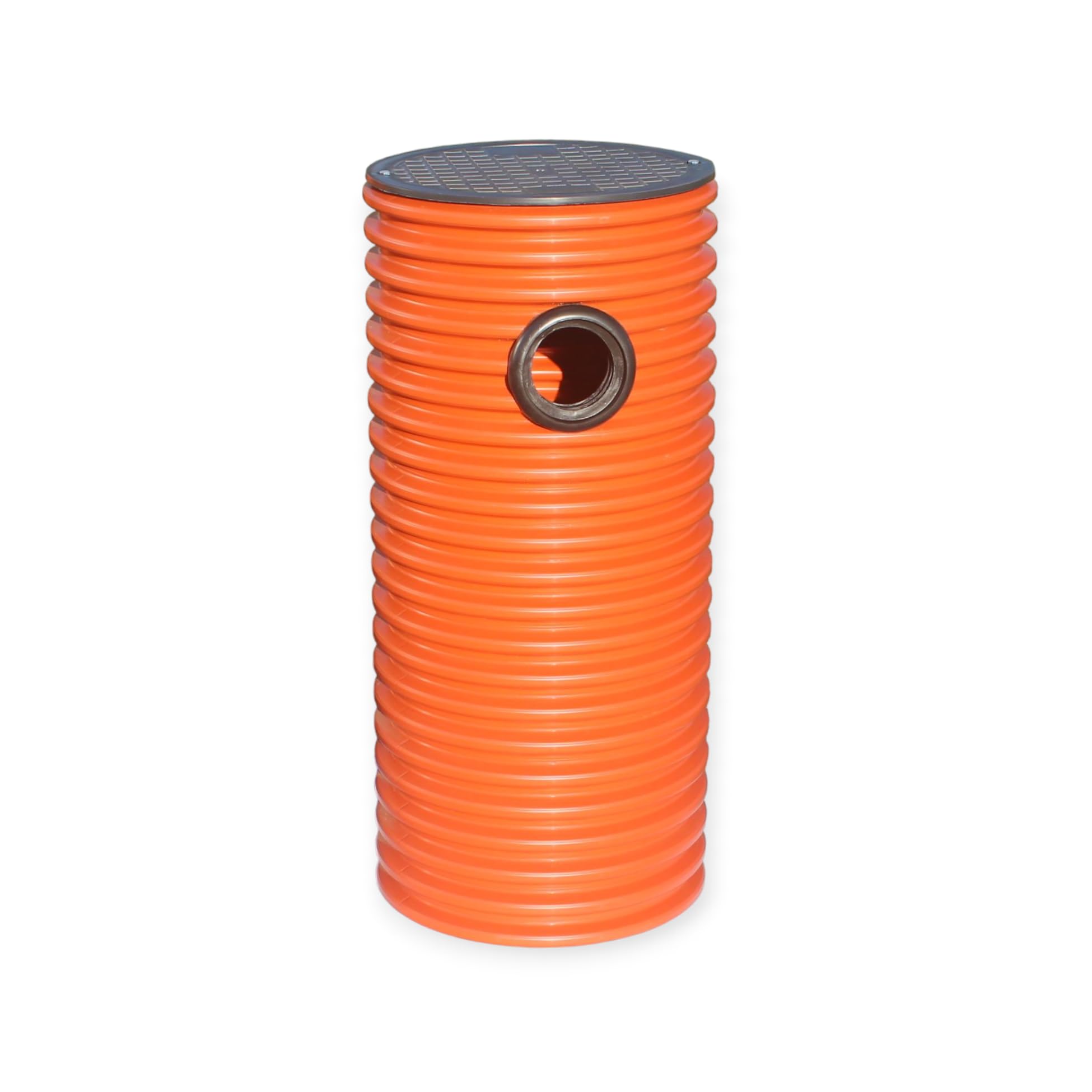 Sickerschacht Wellrohr DN315 DN400 KG Rohr Anschluss DN110 Kontrollschacht Deckel Drainage Fallrohr Dachrinne (DN400/110) Kunststoffschacht Regenwasserschacht Systemschacht Abwasserschacht