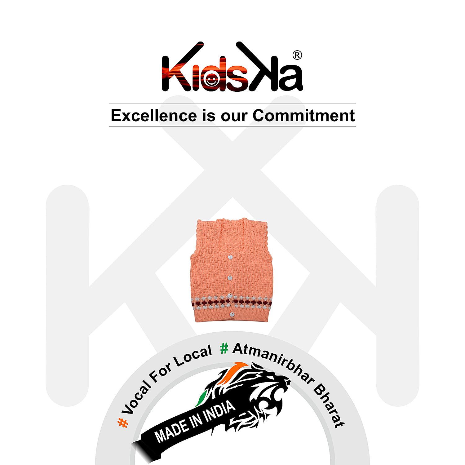 KIDSKA Baby's Newborn Baby Essential Sleveless Woollen Vest/Woolen Dress For New Born Baby/Babies Woolen Sweaters(Multicolor, 0 To 3 Months) - Pack Of 3 - Image 7 thumbnail