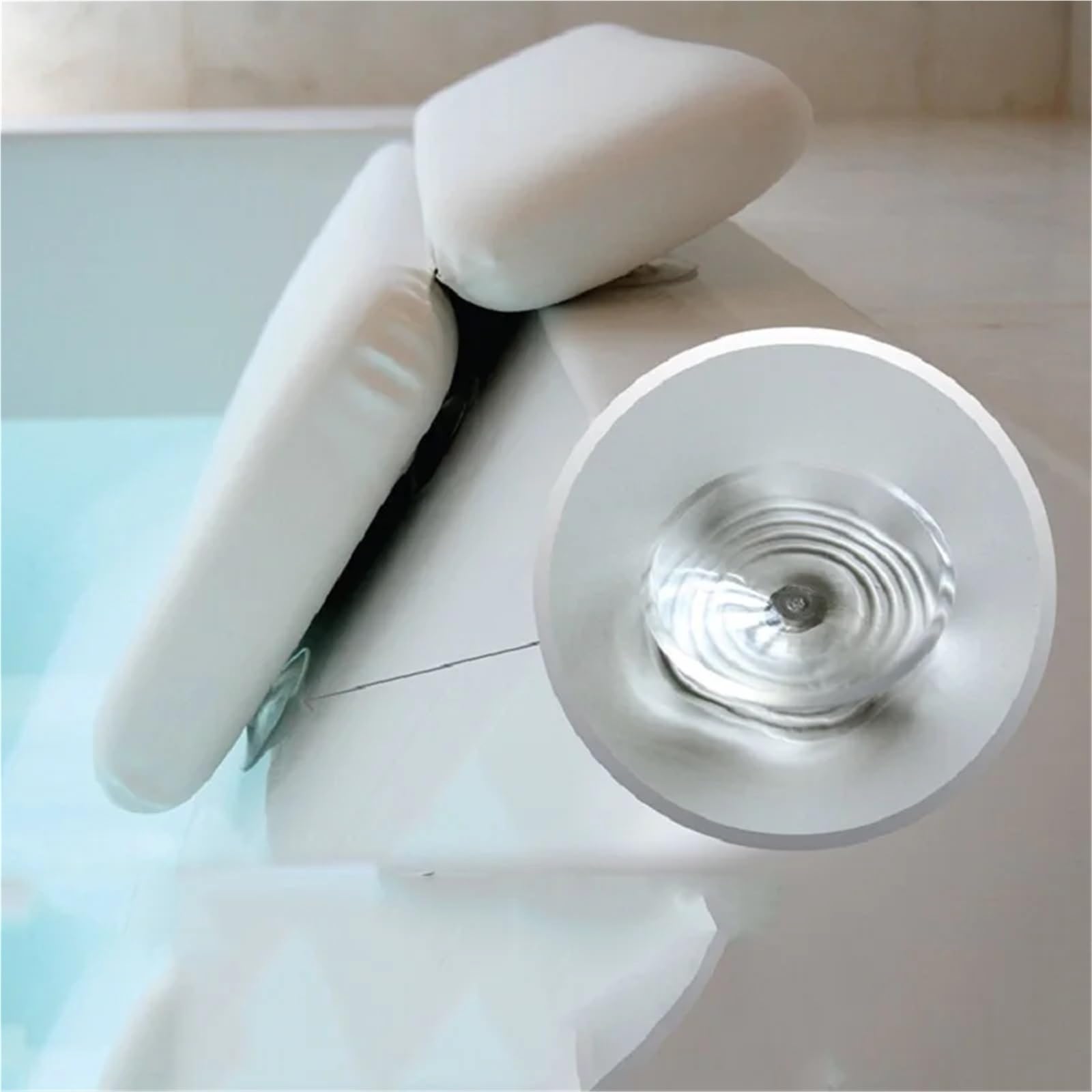 Almohada BañEra Almohada de bañera Esponja PVC, Respaldo, reposacabezas baño, Ventosa