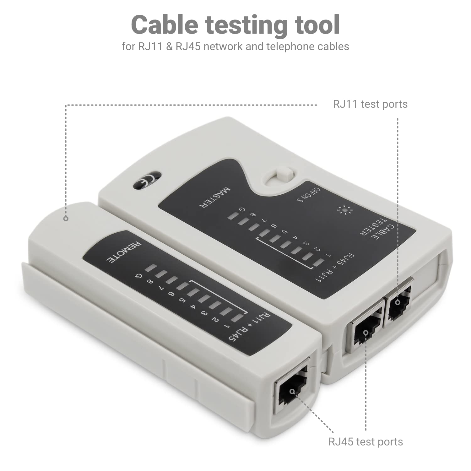 deleyCON 4 Piezas Juego de Herramientas con Estuche Probador de Cable con Pinza LSA Herramienta para Pelar Pinza de Aislamiento Cable para Redes Informáticas LAN Herramienta CAT RJ11 RJ12 RJ45
