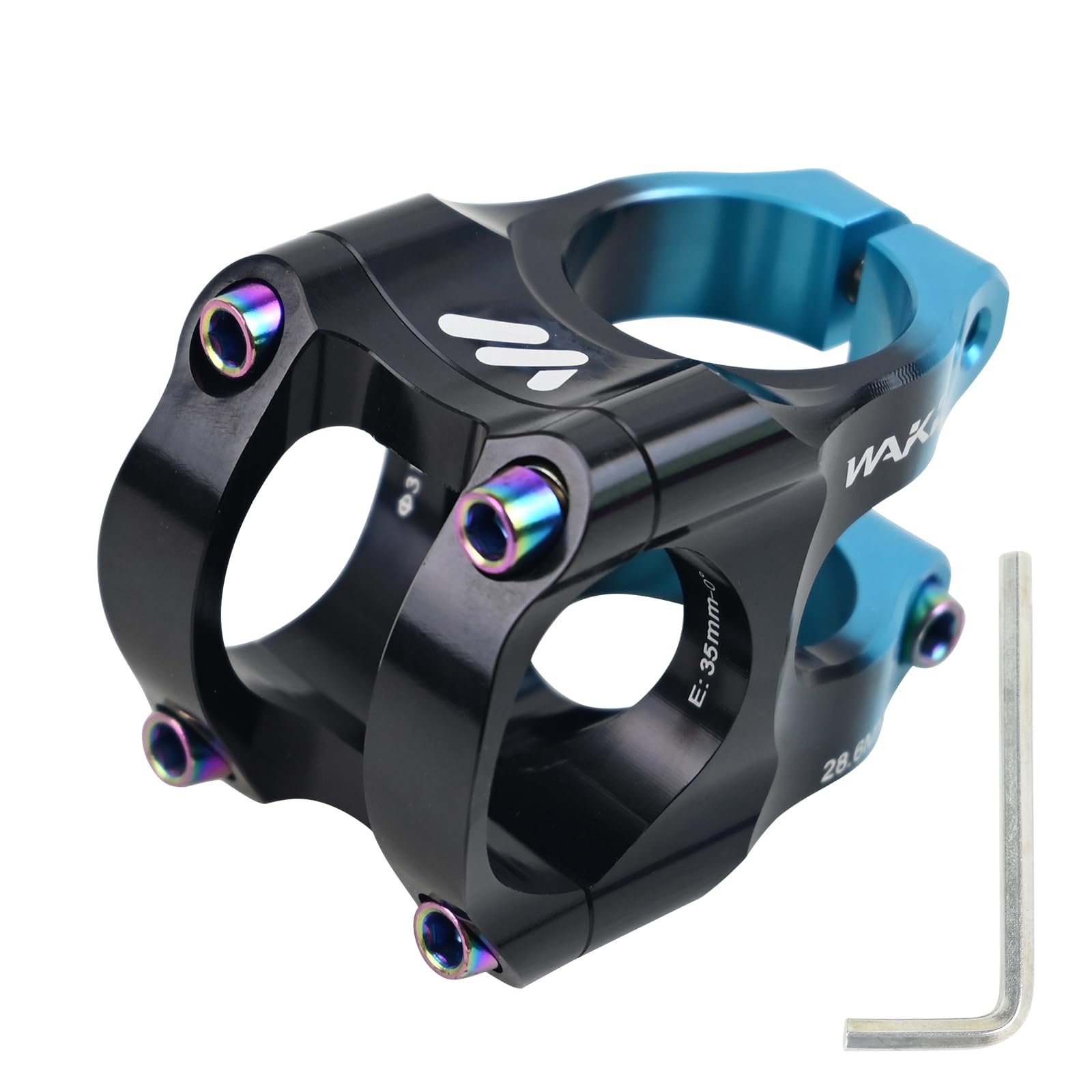 ROADNADO Attacco manubrio bicicletta 31,8 mm, manubrio 35 mm, manubrio corto MTB in lega di alluminio CNC, leggero 0 gradi, per MTB, BMX, mountain bike, bici da corsa