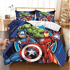 Dekbedovertrek 3D Cartoon Beddengoed Set The Film Dekbedovertrekken Iron Man Thor Captain Beddengoed Queen King Size…