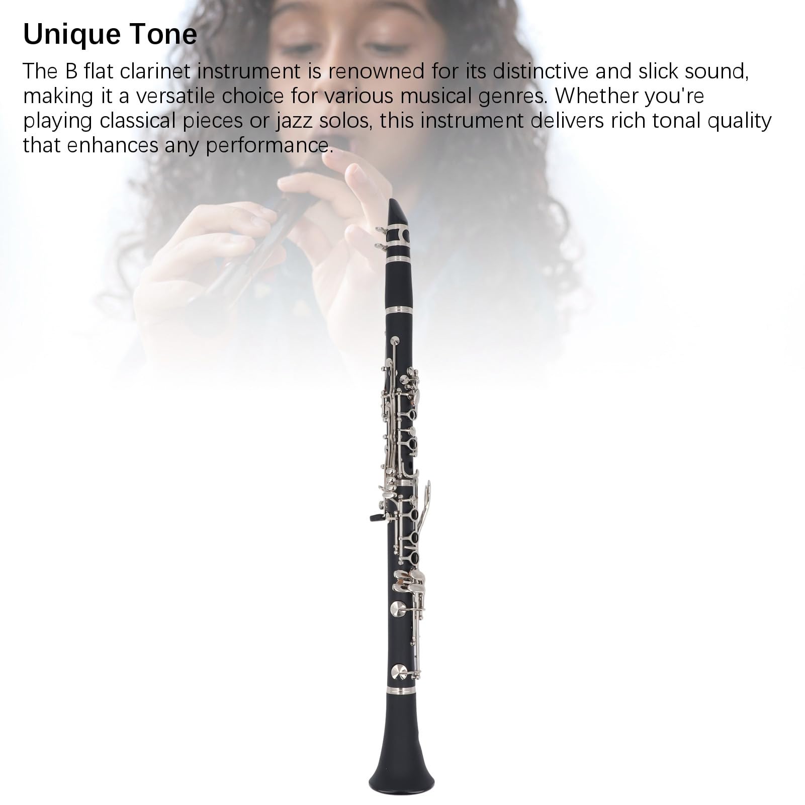 Clarinetto in Sib Professionale, Clarinetto in Si Bemolle a 17 Tasti con Ance per Musica Classica e Jazz for Professionisti, Amatori, Studenti e Musicisti di Tutti i Livelli
