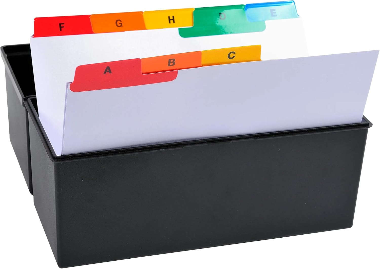 Exacompta - Ref 13997E - Box of 10 Index Dividers Printed from A to Z White Card 160g 25 Compartments - A6 - White