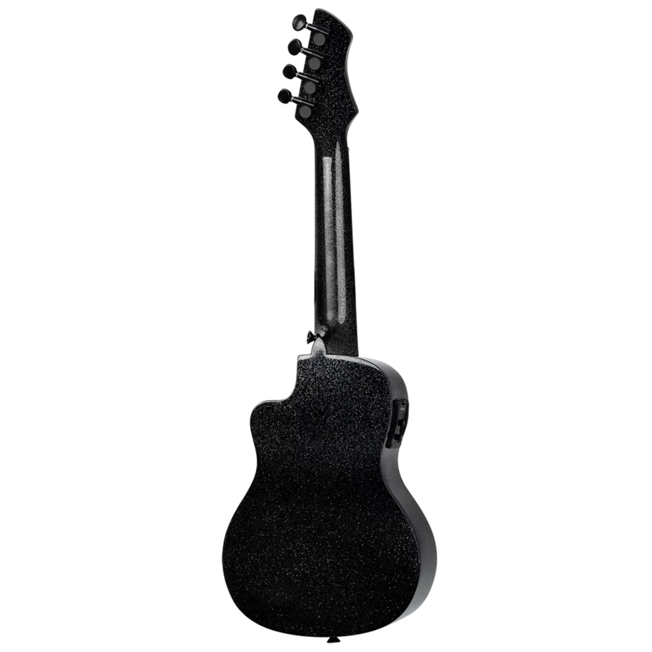 Ortega Guitars Ukulélé Concert Électro-Acoustique – Série Horizon – Housse Incluse – Agathis, Noir (RUHZ-CE-STAR)