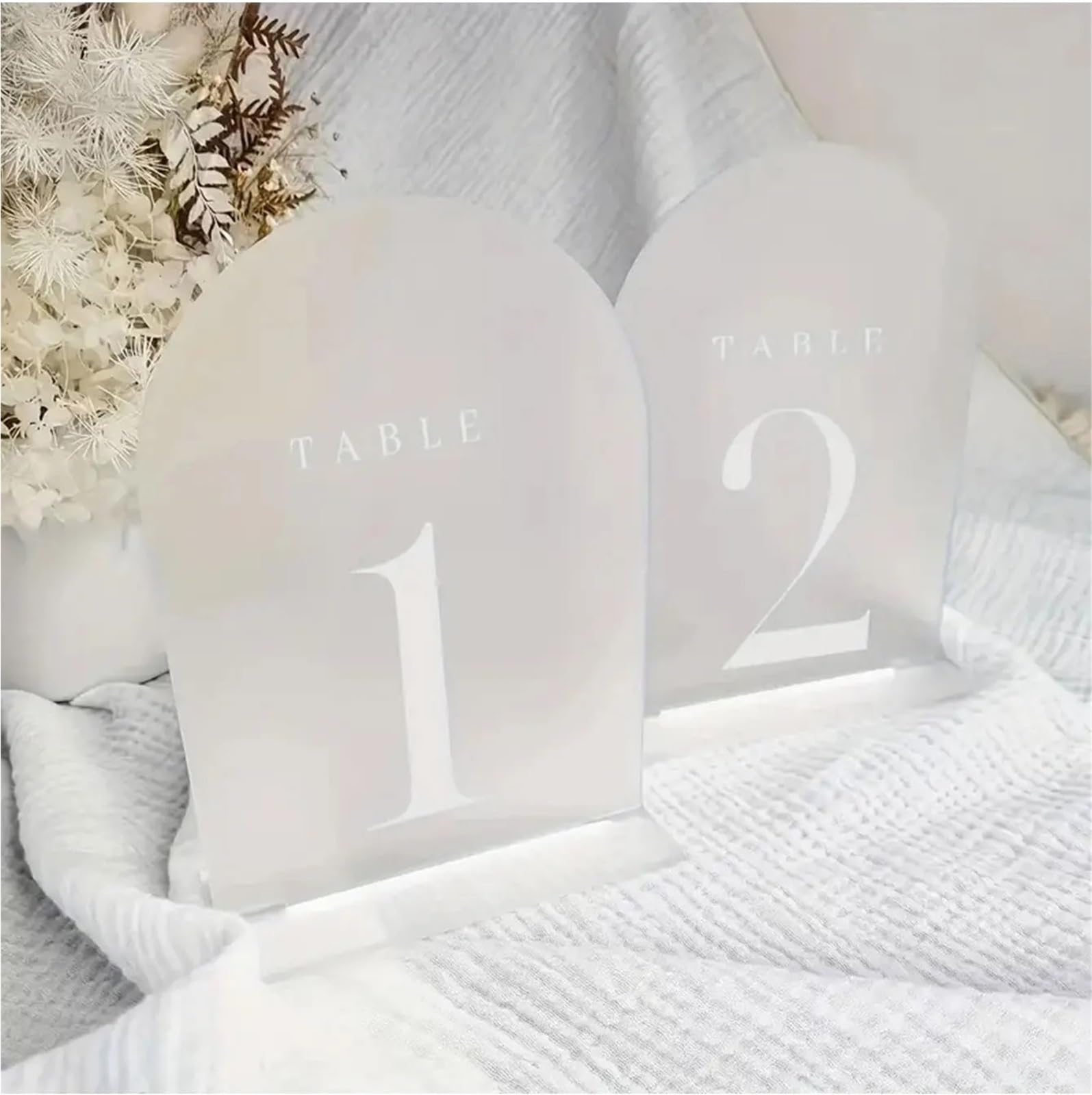 Segnaposto ad arco per tavolo di nozze, 10/15/20 pezzi, supporto in plastica smerigliata, per ricevimenti, feste, decorazioni per matrimoni, anniversari, feste e ristoranti (1-15 pezzi)