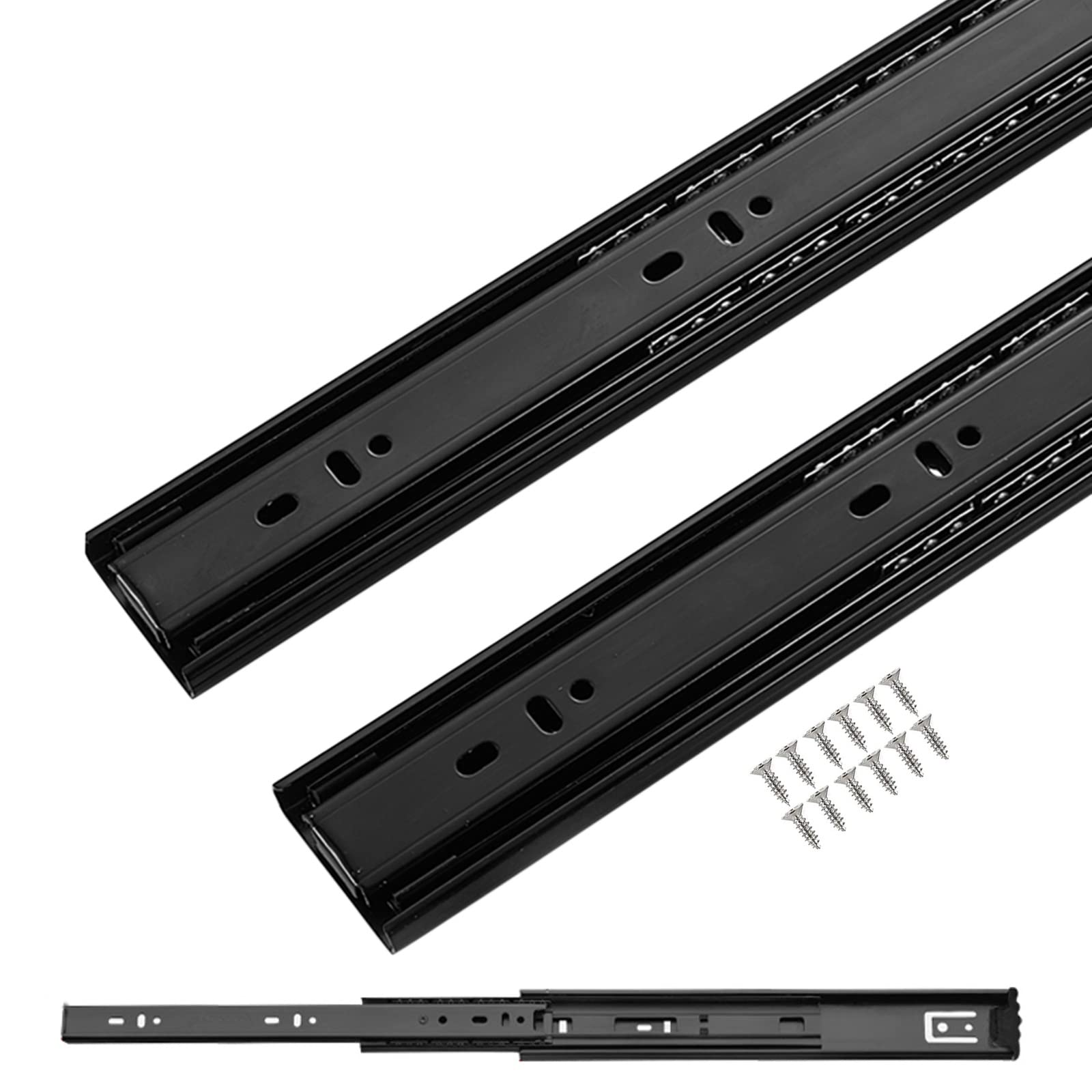Guías para cajones de 10 a 20 pulgadas con rodamiento de bolas suave 8
