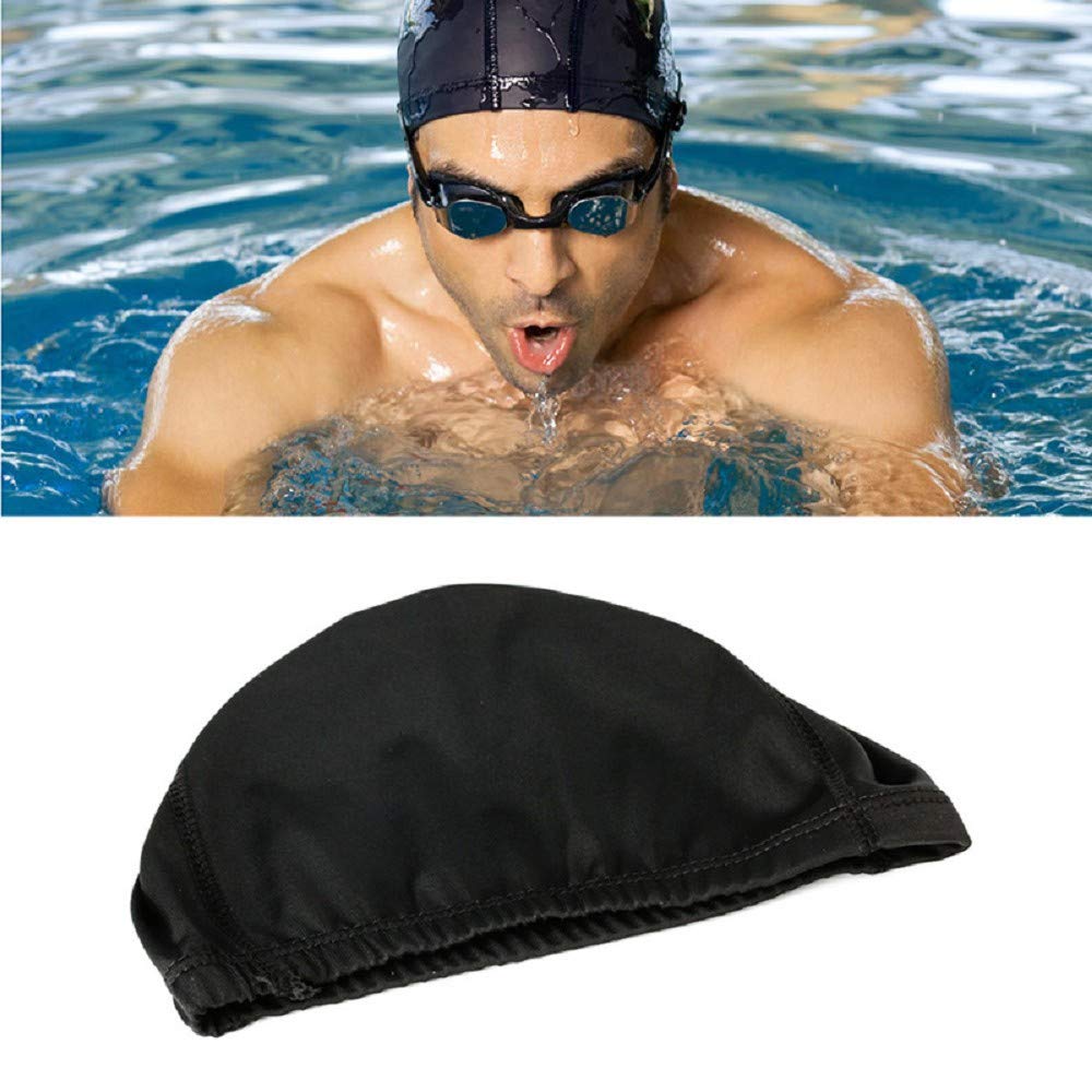 EXCBIOZ Men Women Flexible Sporty Polyester Swimming Swim Cap Bathing Hat Unisex