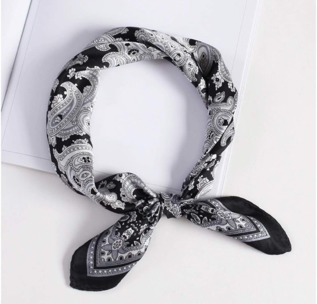 ANDANTINO 100% Mulberry Silk Scarf -21” Lightweight Square Neckerchief – Breathable Digital Printed Scarves with Gift Packed - Image 3