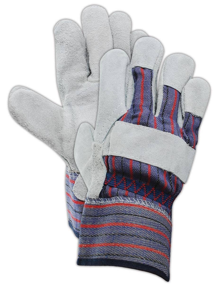 MAGID DuraMaster TG725E Leather Glove, Gauntlet Cuff, Large Gray (36 Pair)