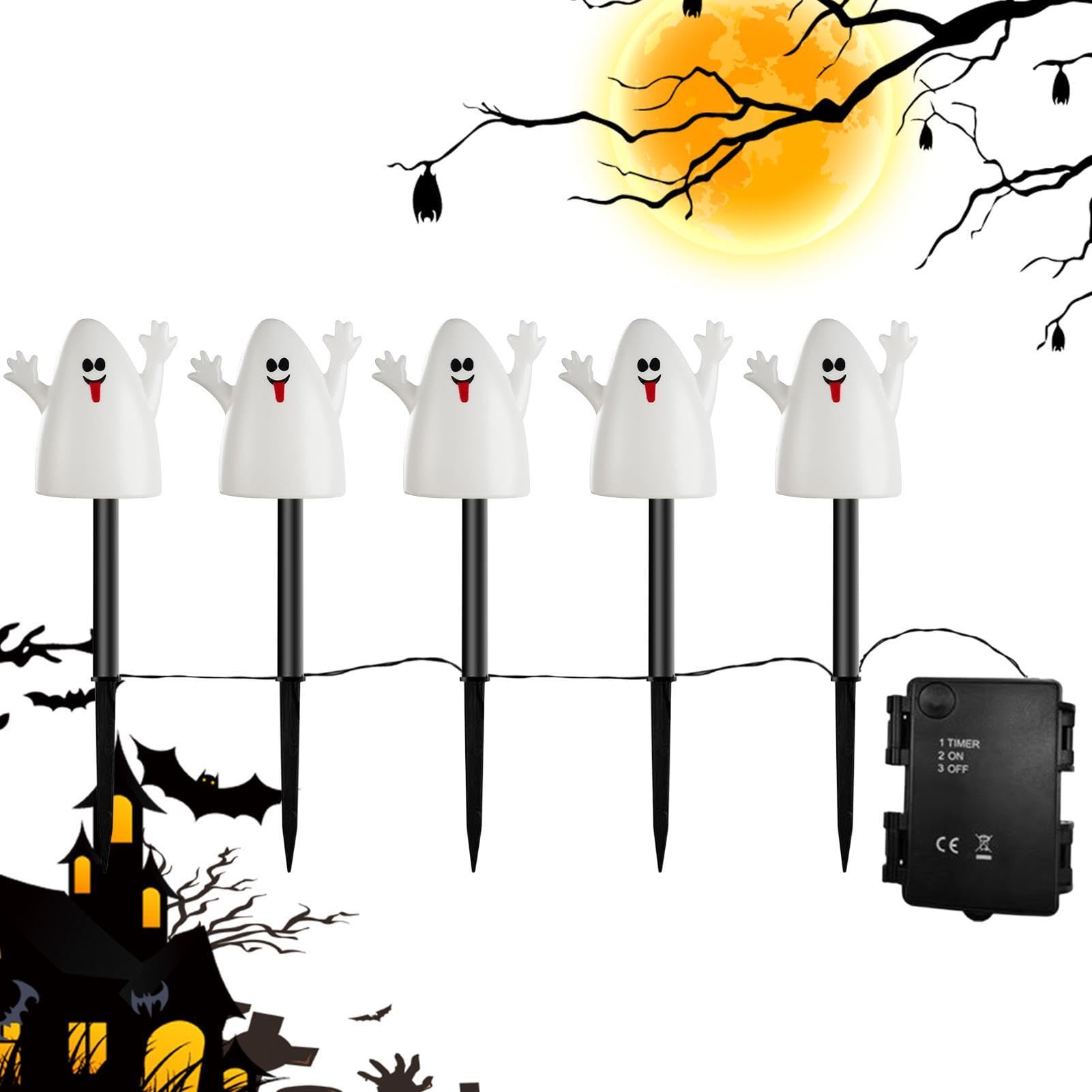 Piquets de jardin fantôme pour illuminer votre pelouse en famille