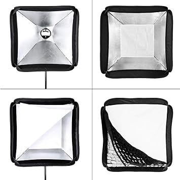 Godox Softbox 24x24/60x60cm with Grid, S2 S-Type Speedlite Bracket & Bag