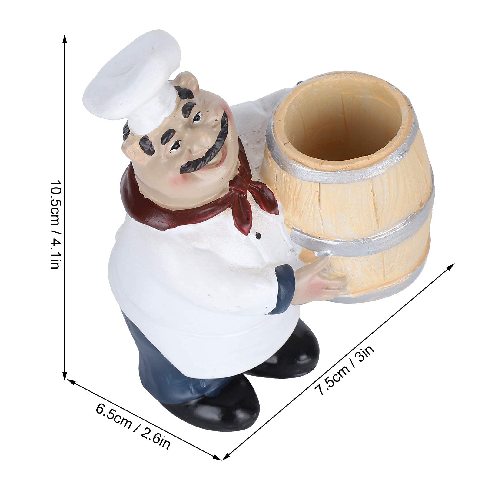 Aqur2020 Chef Figurine, Beautiful and Practical Toothpick Holder, for Counter Kitchen