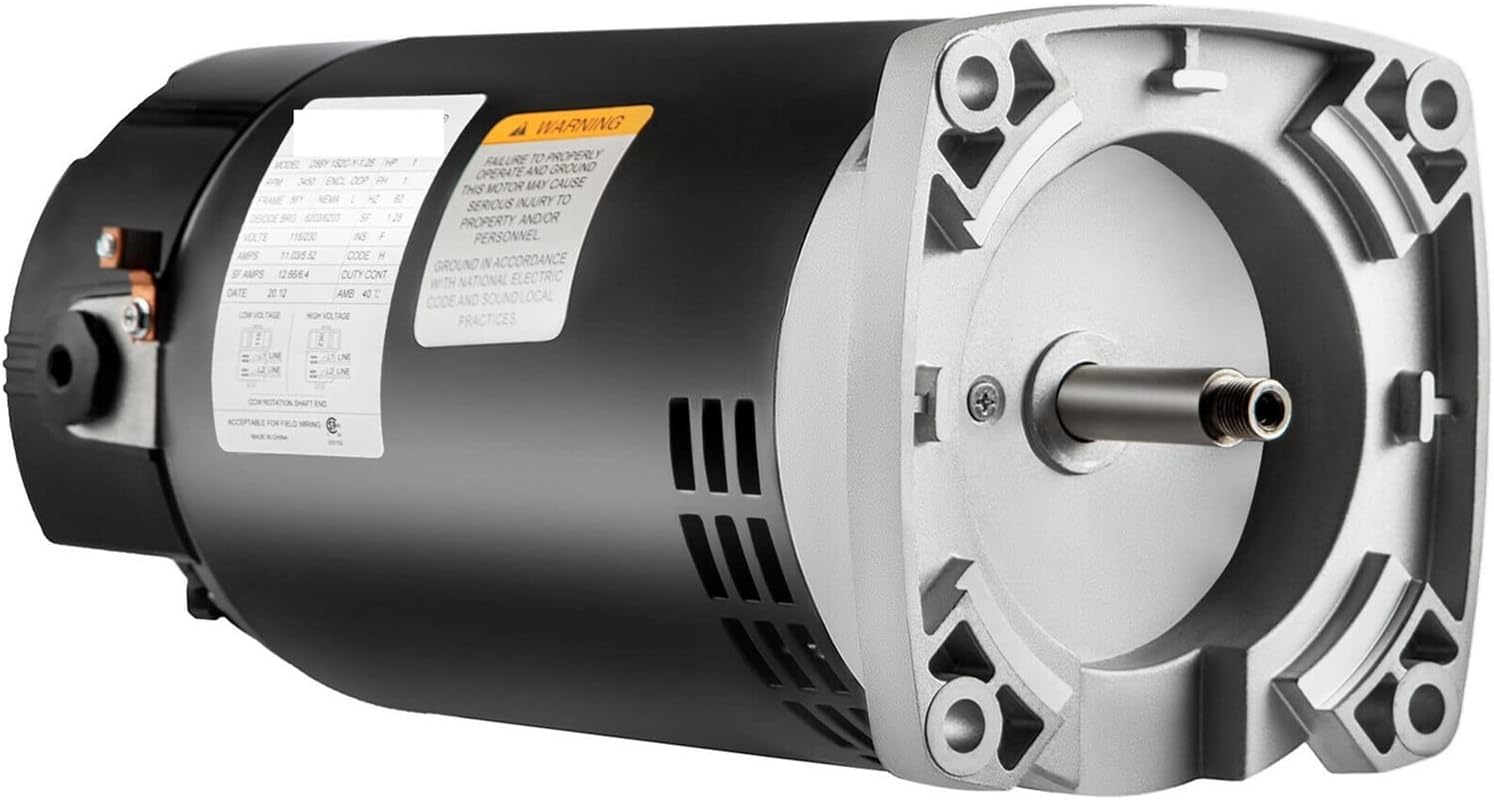 Swimming Pool Pump Motor 1HP 3450RPM 60Hz W/Cooling Holes Fast Heat Dissipation For Hot Tub, SPA, Thermal Spring for Beginners DIY Use