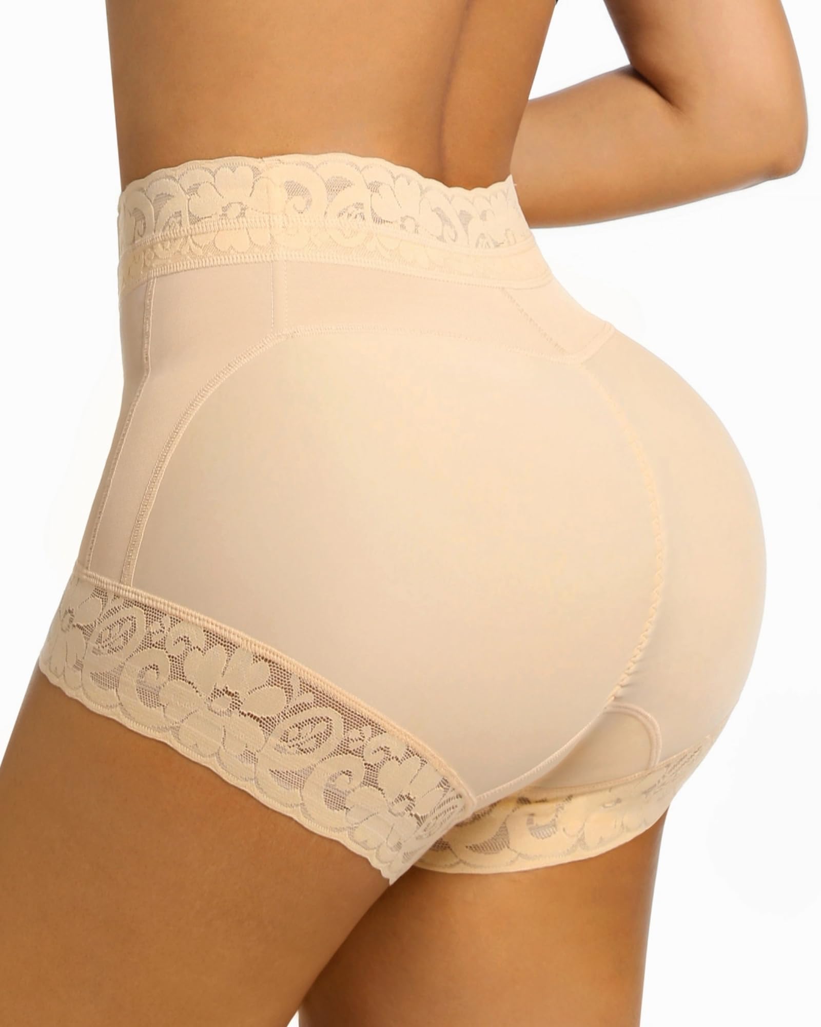 Fajas Colombianas Moldeadoras Butt Lifting Panties Shapewear for Women Tummy Control Body Shaper Curvy Faja Shorts, Beige, XL