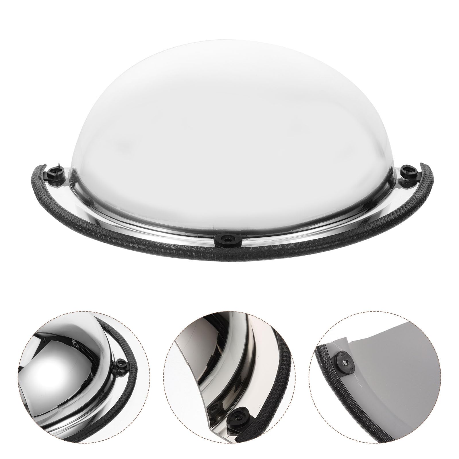 Mikikit Miroir de Circulation Convexe 30 CM 180° Demi-Dôme Léger pour Garages, Allées et Surveillance des Zones Commerciales