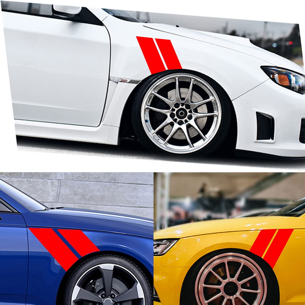 Reflektierender Aufkleber für Auto-Rad-Schutzblech, Vinyl-Aufkleber, Warnung, Sicherheit, Reflektor-Aufkleber, universal, für Auto, LKW oder SUV (rot) Auto & Motorrad