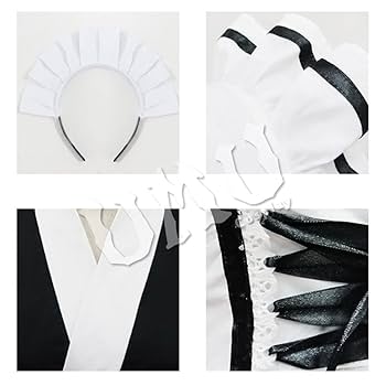Amazon.co.jp: 【UMU】 オーダーメイド メイド服 モノクロ 和風