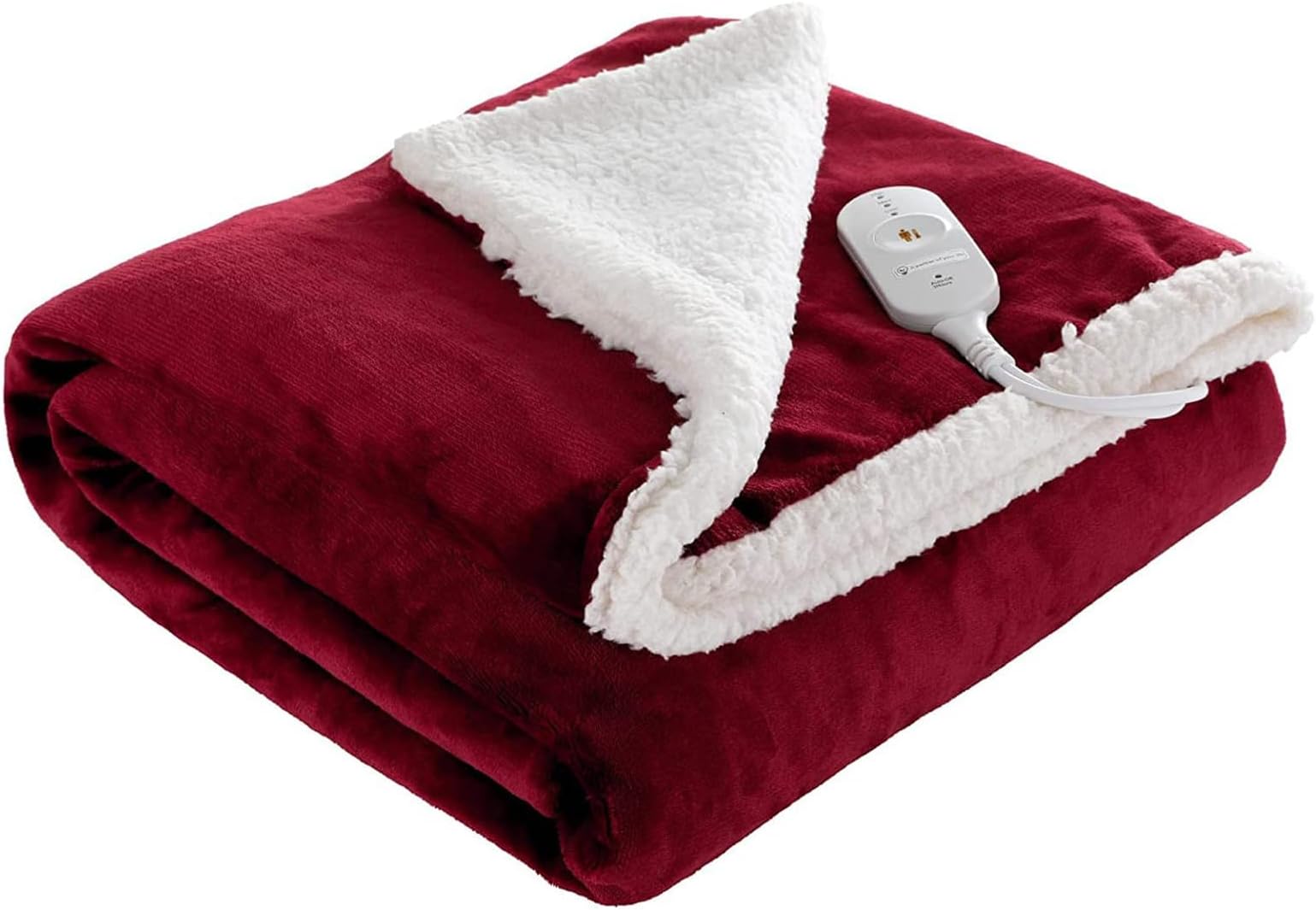 Warm Storm Heated Throw Blanket 155 x 127cm Sherpa & Polar Fleece Electric Blanket with Fast