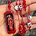 Santa Muerte thread rosary. Rosario de hilo de la Santa Muerte. (Red) Jewelry joyeria accesorios