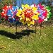 HLLR Toys Wind Spinner Tre Strati Girasole Decorazione Giardino Esterno Mulino a Vento Girandola Bambini Giocattoli per Bambini Regali di Cartoni Animati Giochi Divertenti Rotazione