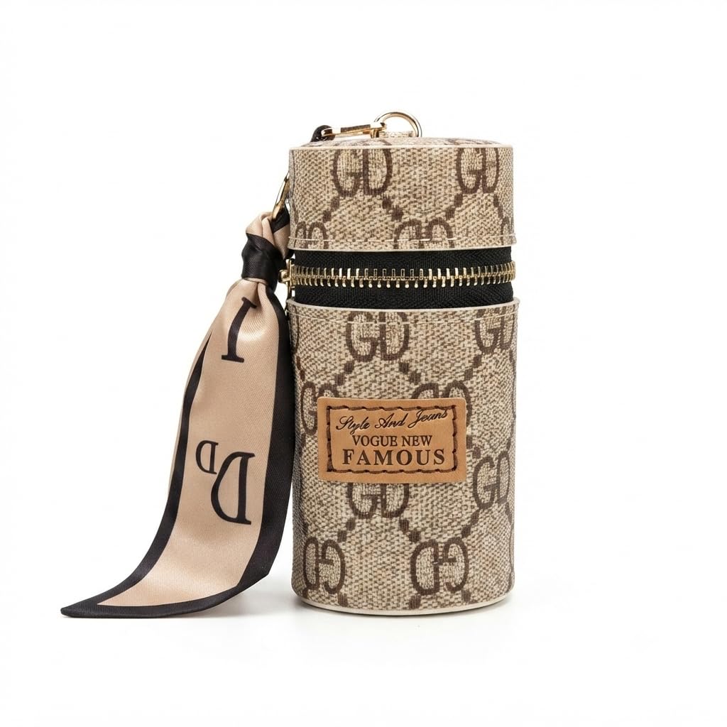 Attractive Mini Handbag Brown Colour Like Miniature of Handbag it is Key Chain Coin Pouch or Ear Plugs case use as Charms Also-image-8