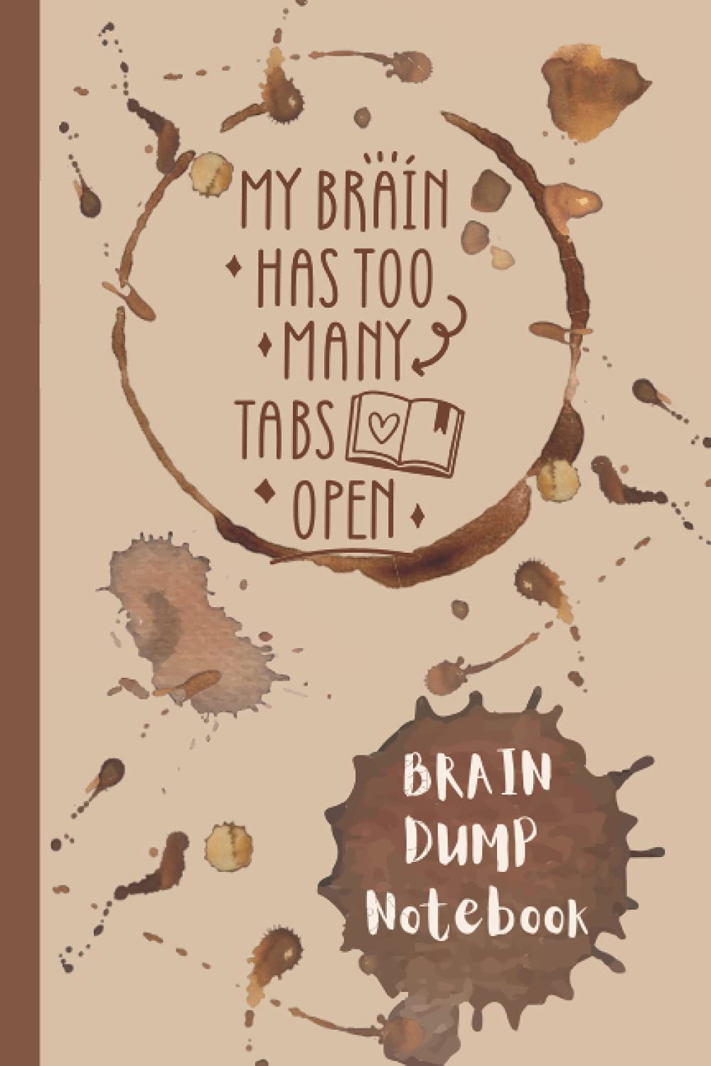 My Brain Has Too Many Tabs Open: Brain Dump Notebook Coffee theme