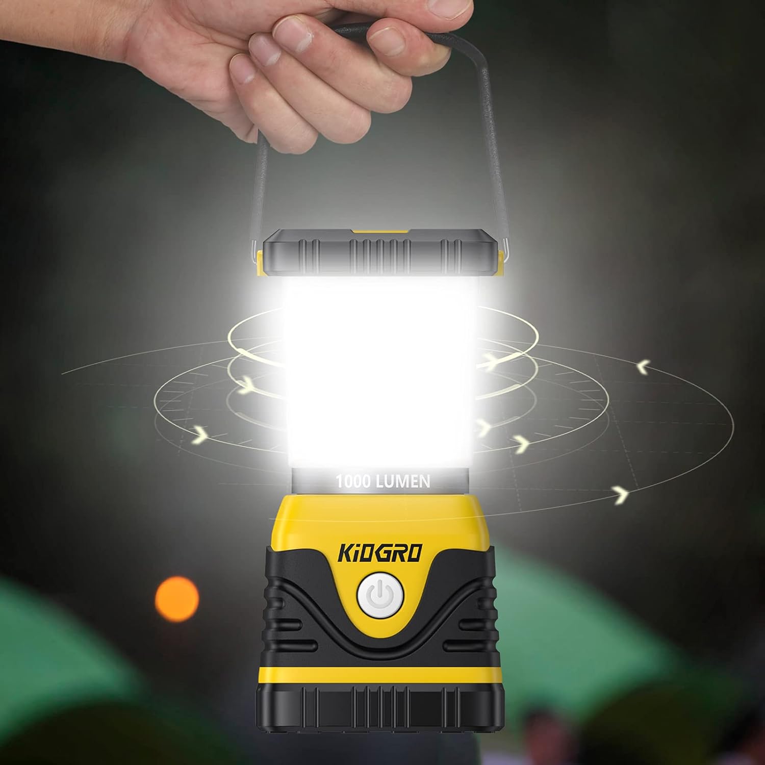 LED Camping Lantern,Battery Powered Lamp With 1000 Lumen,4 Light Modes Waterproof Portable Camping Lights Lantern Flashlight for Camping - - 