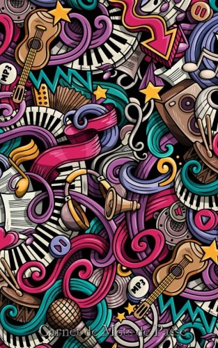 Télécharger Carnet de Mots de Passe: A5 - 98 Pages - 119 - Doodles - Musique - Instruments de Musique - Couleurs Gratuit