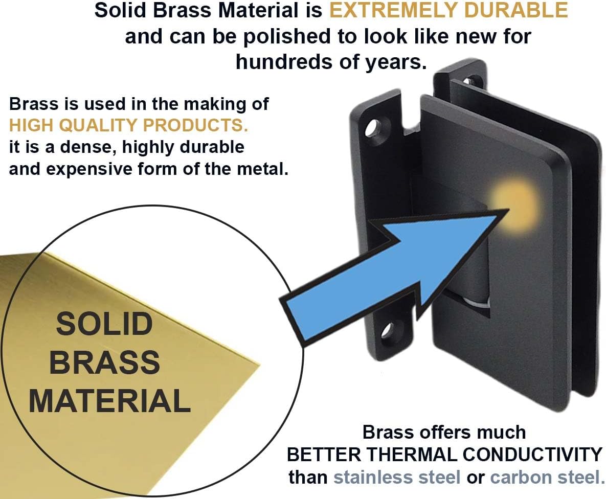SHS Emerald Series Series Wall Mount H Back Plate Standard Hinge EMR90B (Matt Black)