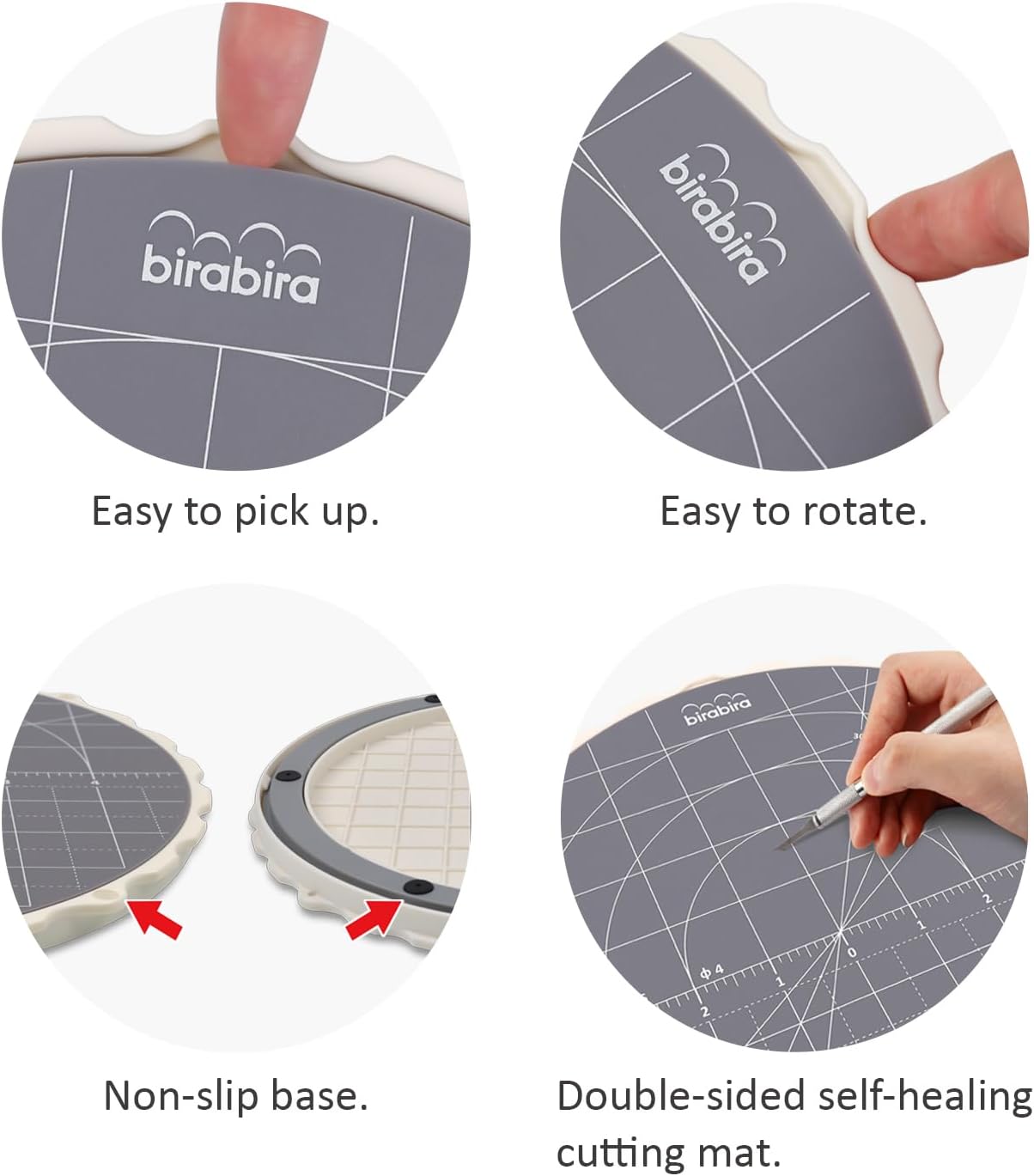 Bira Rotating Platform & Cutting Mat 10" for quilting, paper crafting, painting and cake decorating