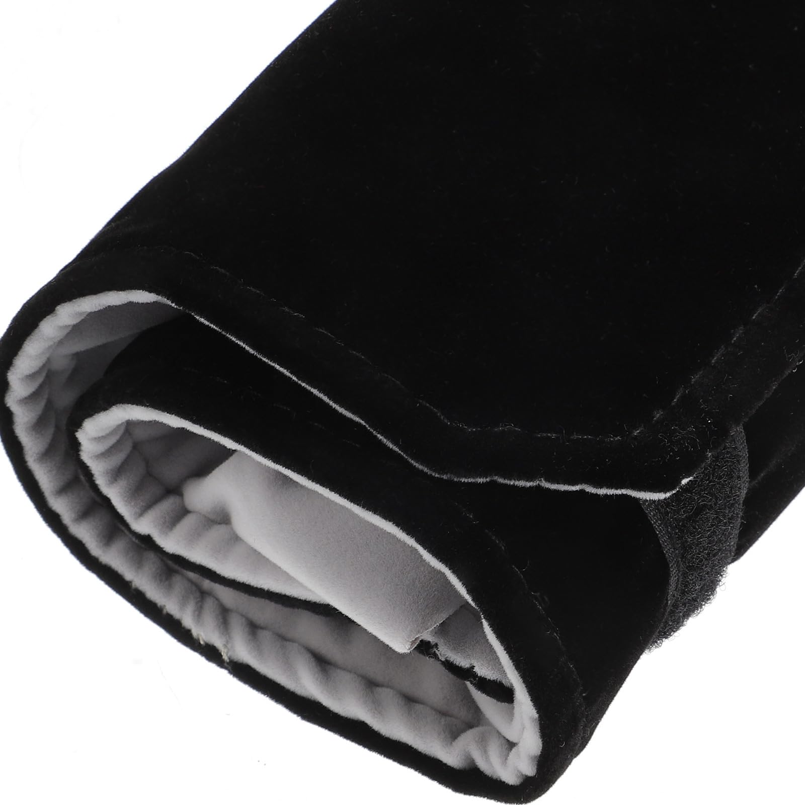 VALICLUD Organizador de Joyas de Viaje en Velour Blanco, Estuche Enrollable para Anillos Excelente Durabilidad y Práctico para Uso en Casa o Viaje