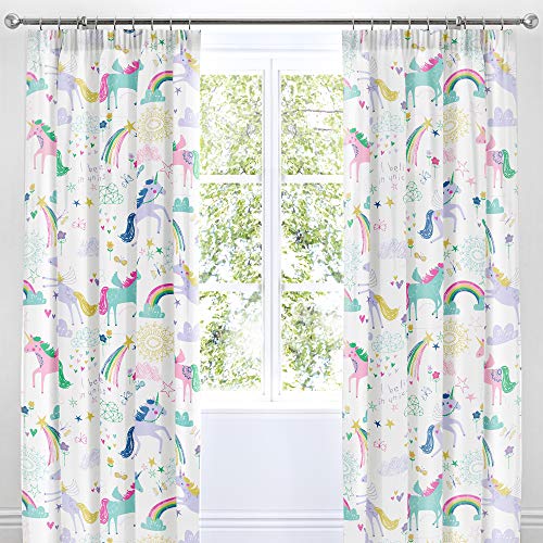 Bedlam - Unicorn Curtains - Two Panels 66 x 72 (168 x...