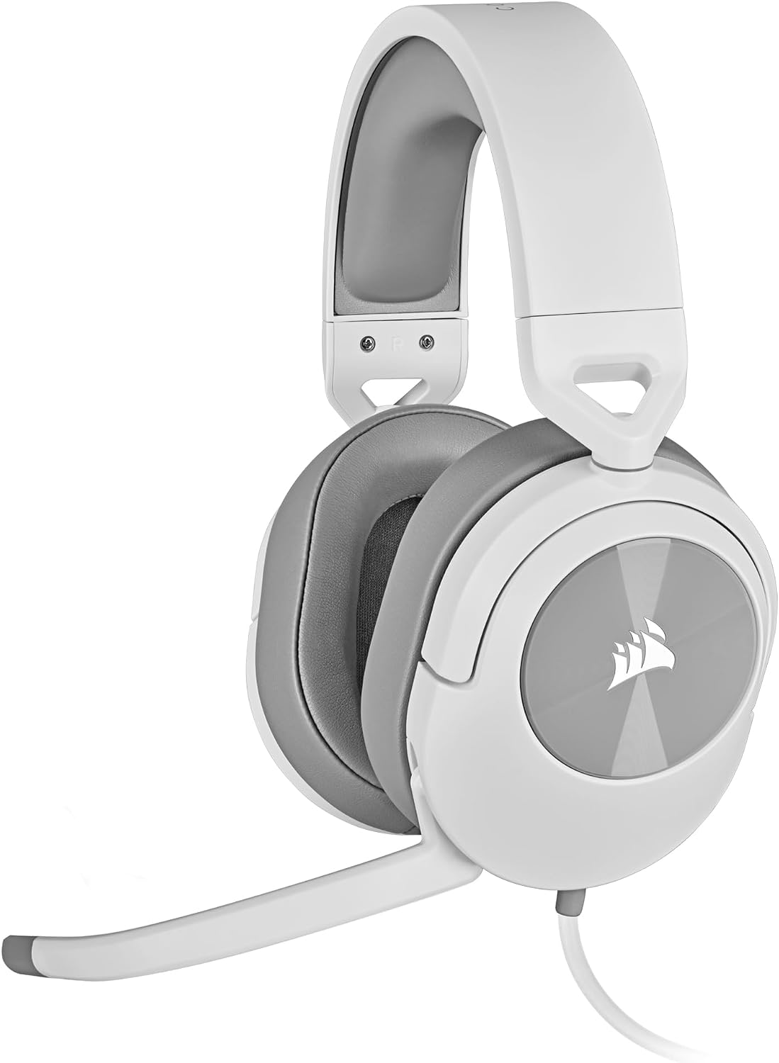 HS55 Surround v2 Multiplatform Lightweight Gaming Headset – White | Wired, Dolby Atmos, Memory-Foam Leatherette, Omni-Directional Microphone, PC, Mac, PS5/PS4, Xbox Series X|S, Switch, Mobile