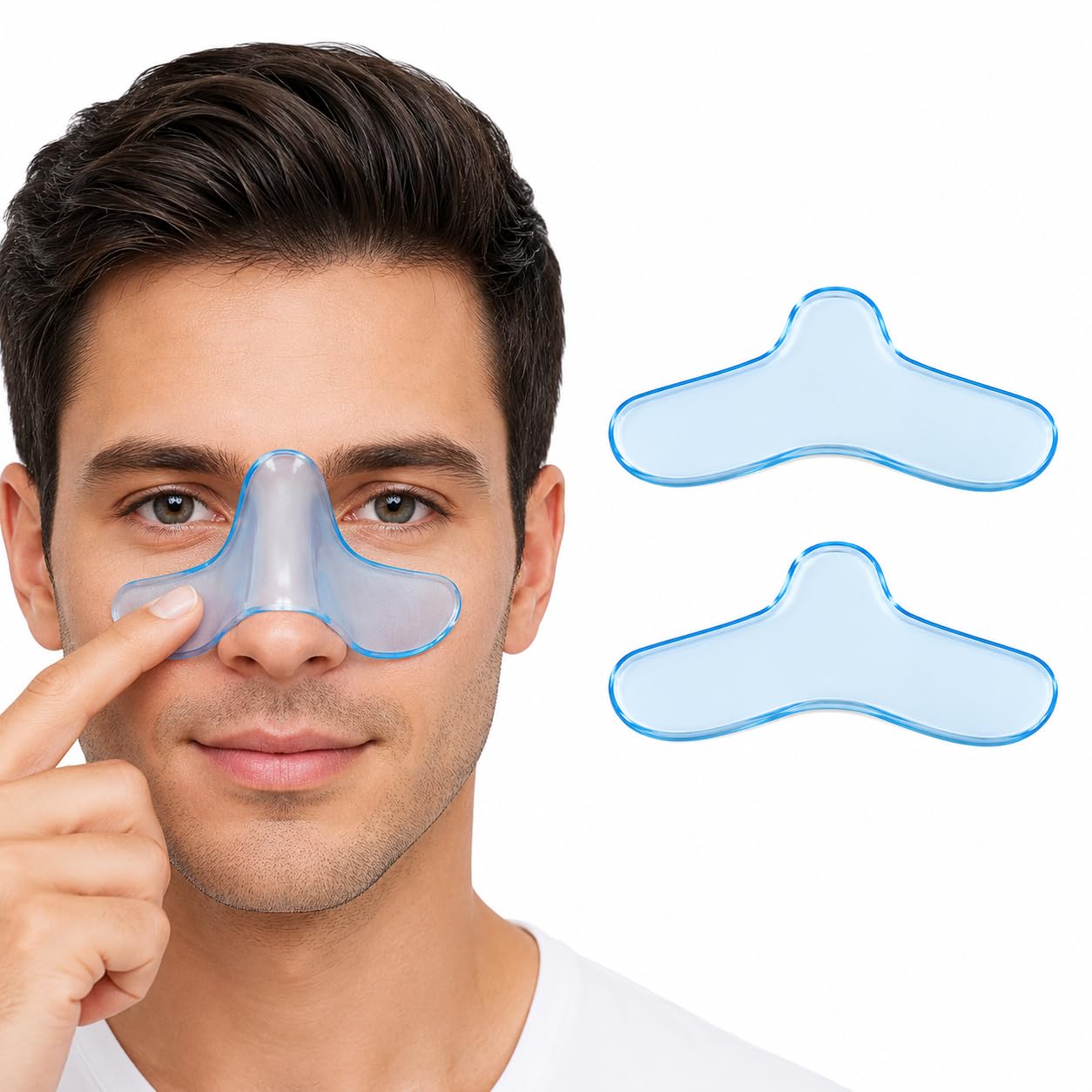 ababil CPAP Nose Pad Cushion (Pack of 2) | Soft Silicone Gel Nasal Bridge Pad for CPAP/BiPAP Masks | Anti-Leak & Pressure Relief | Trim-to-Fit, Reusable Comfort Pad for Sleep Apnea Therapy (Blue) | Prevents Red Marks & Soreness-image-26