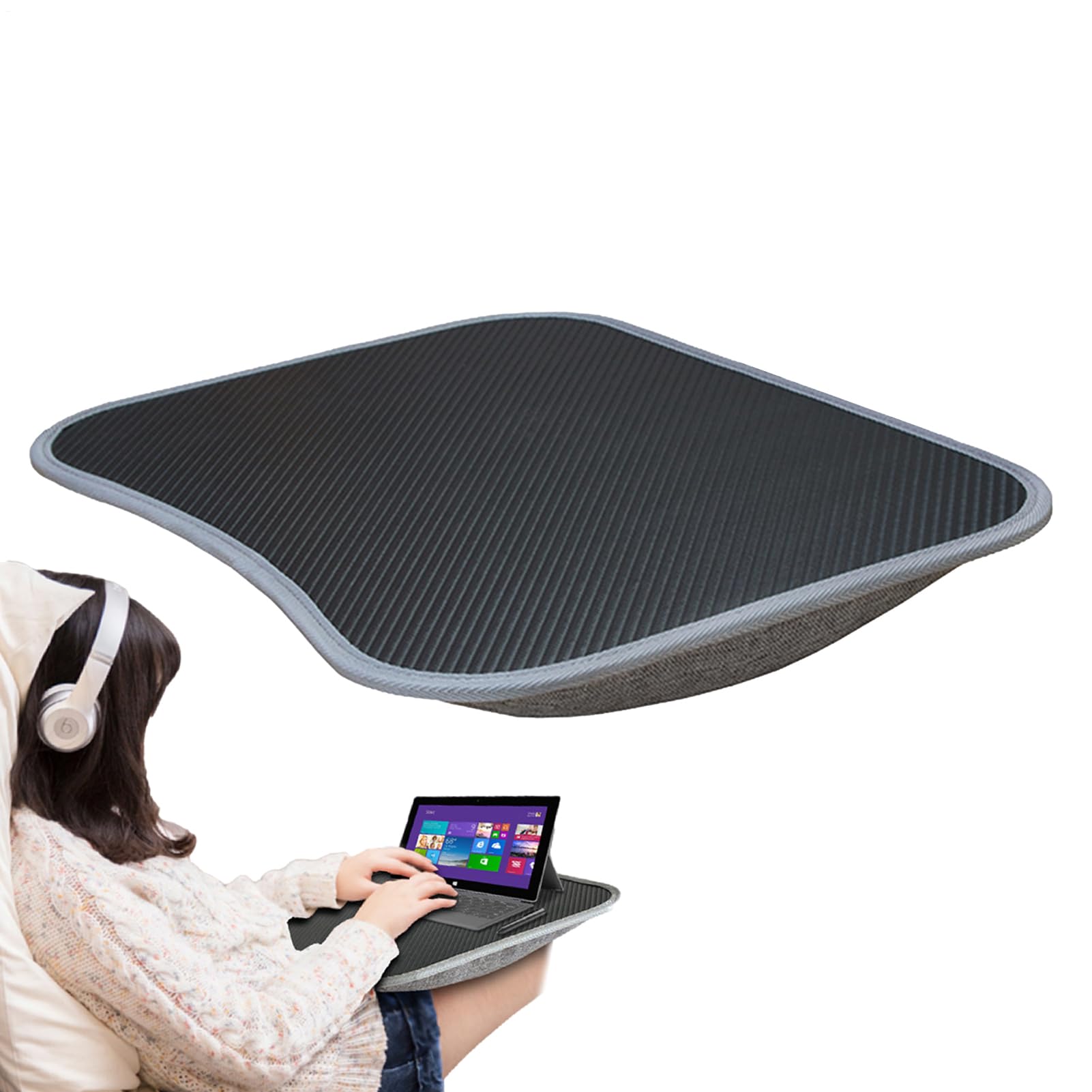Scrivania Per Laptop Con Cuscino Imbottito - Tavolino Portatile Per Computer, Vassoio Da Letto Per Notebook | Lapdesk Ergonomico Per Lavorare Da Letto O Divano, Supporto Con Tappetino Integrato,